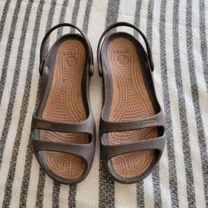 Crocs strappy flat sandals